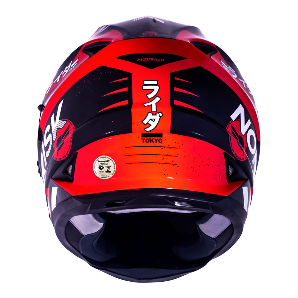 CAPACETE NORISK SOUL TOKYO VERMELHO - Image 7