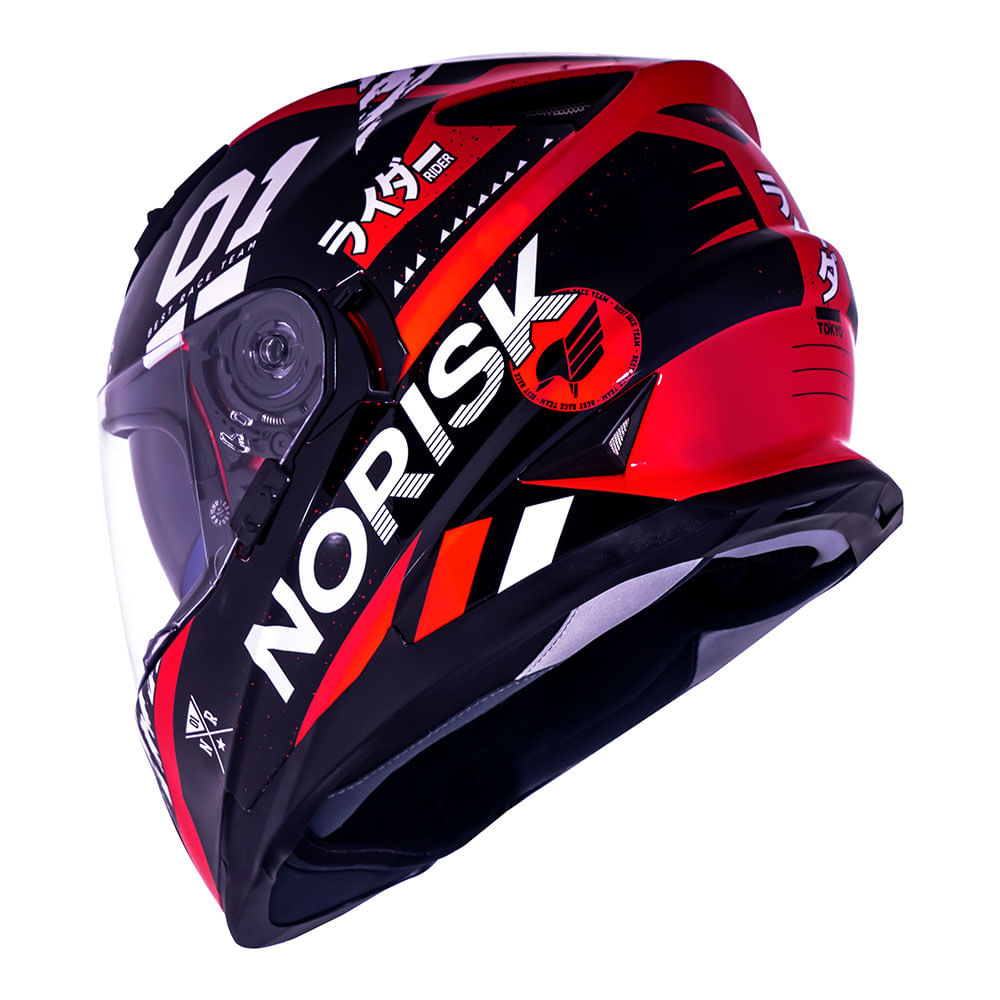 CAPACETE NORISK SOUL TOKYO VERMELHO - Image 3
