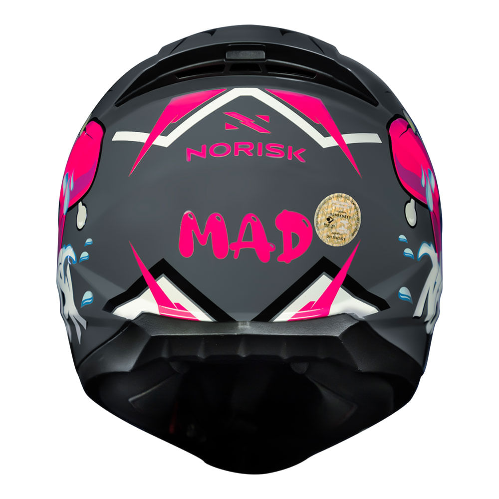 CAPACETE NORISK RAZOR MAD CINZA - Image 8