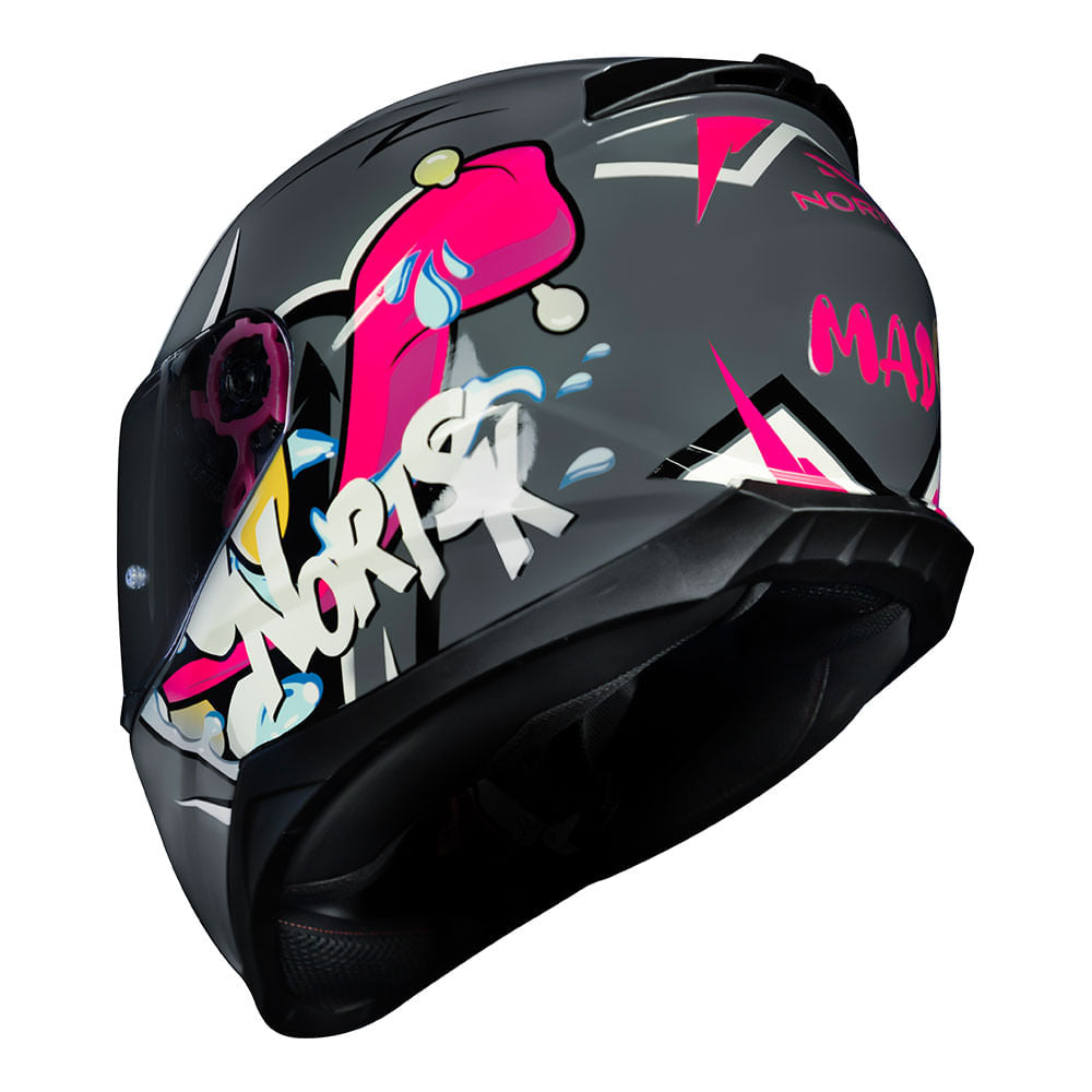 CAPACETE NORISK RAZOR MAD CINZA - Image 5