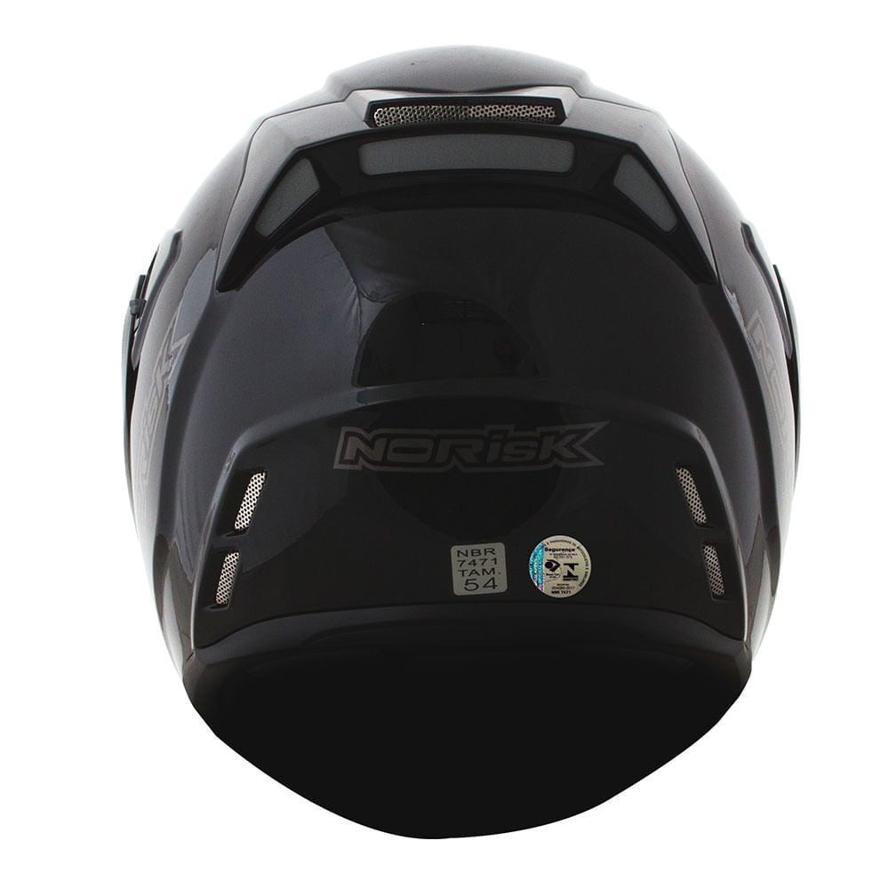 CAPACETE NORISK ROUTE FF345 MONOCOLOR PRETO - Image 3