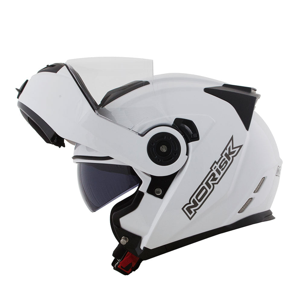CAPACETE NORISK ROUTE FF345 MONOCOLOR BRANCO - Image 2