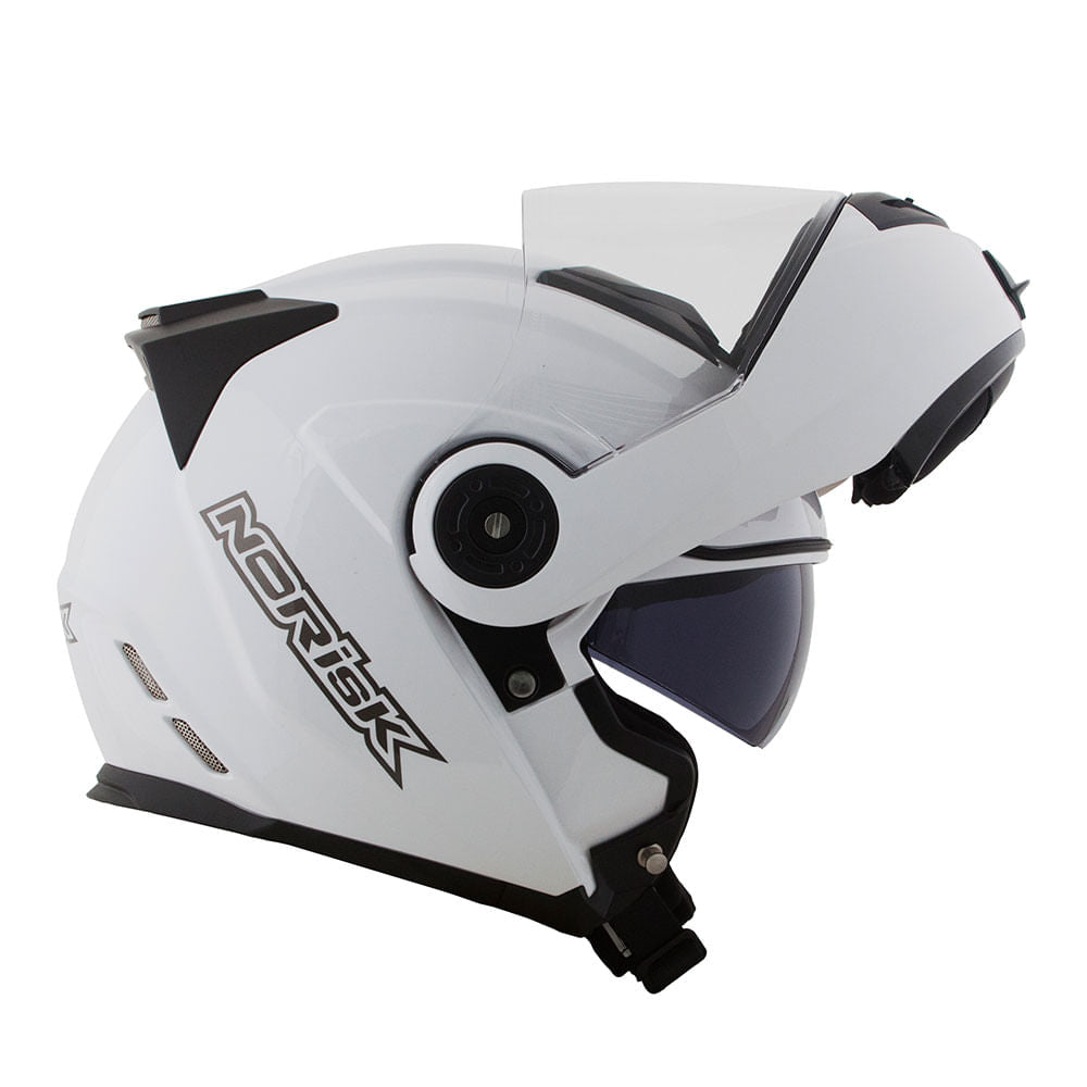 CAPACETE NORISK ROUTE FF345 MONOCOLOR BRANCO - Image 4