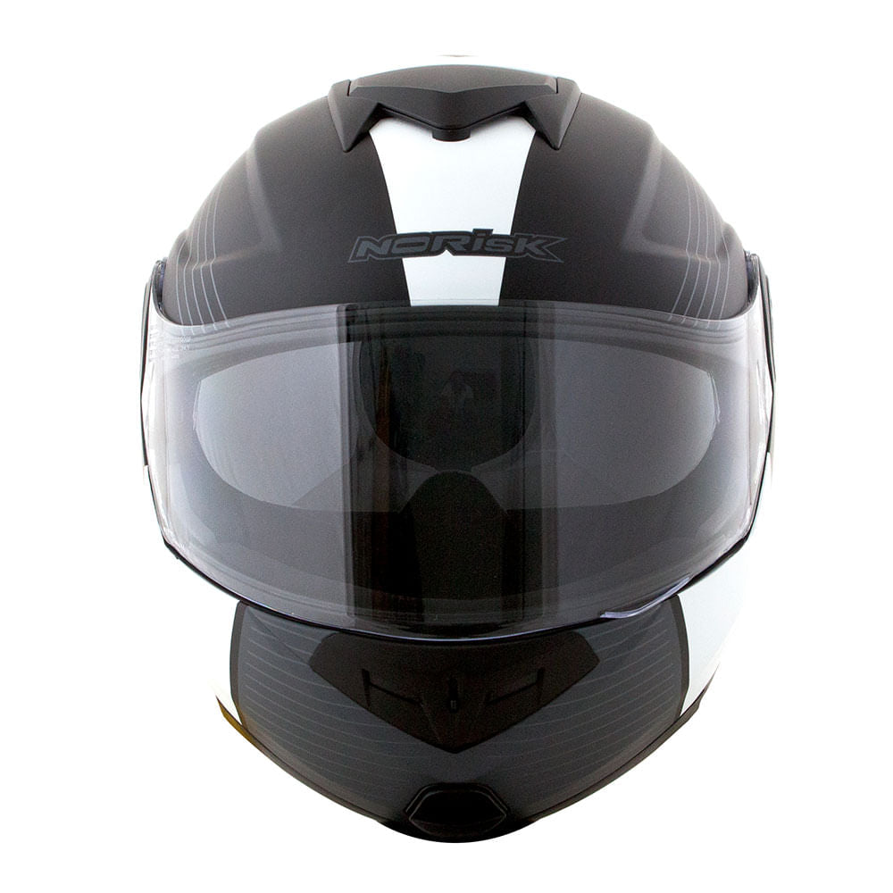 CAPACETE NORISK ROUTE FF345 STROKE PRETO FOSCO/BRANCO - Image 5