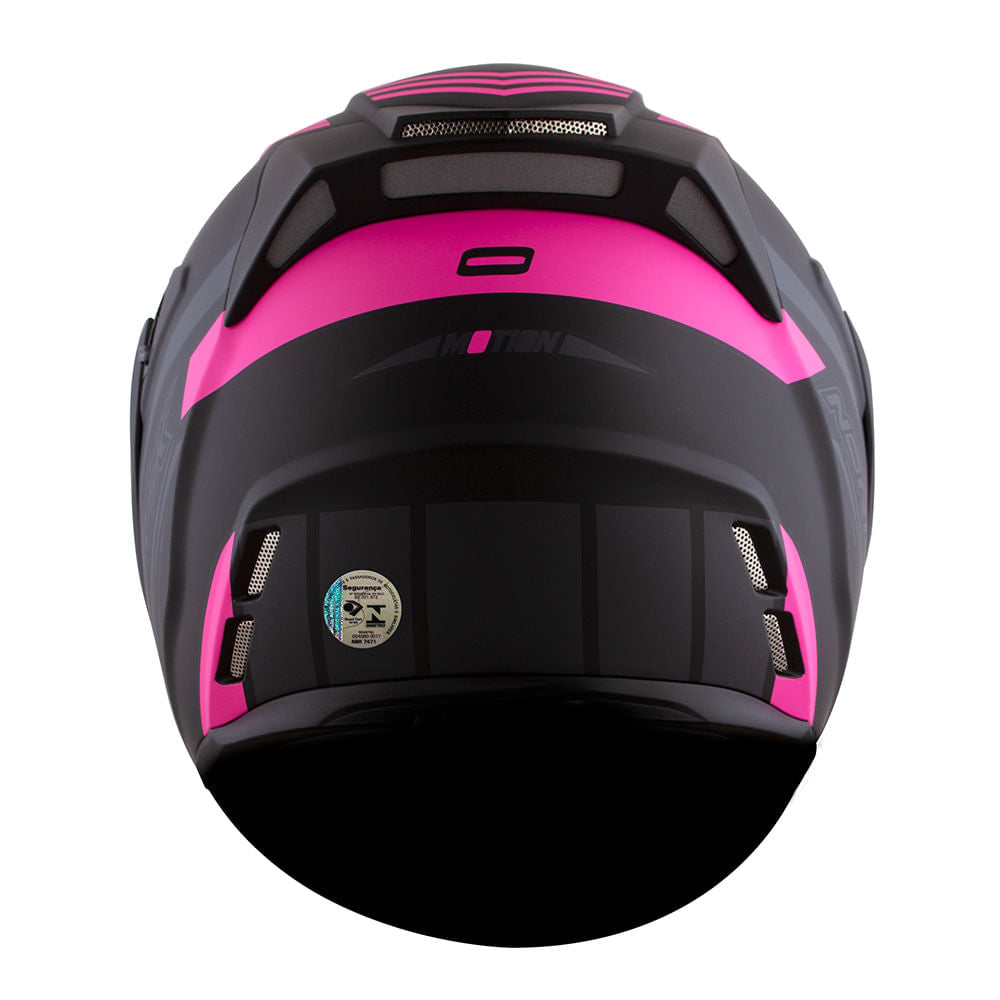 CAPACETE NORISK ROUTE FF345 MOTION PRETO FOSCO/ROSA - Image 4