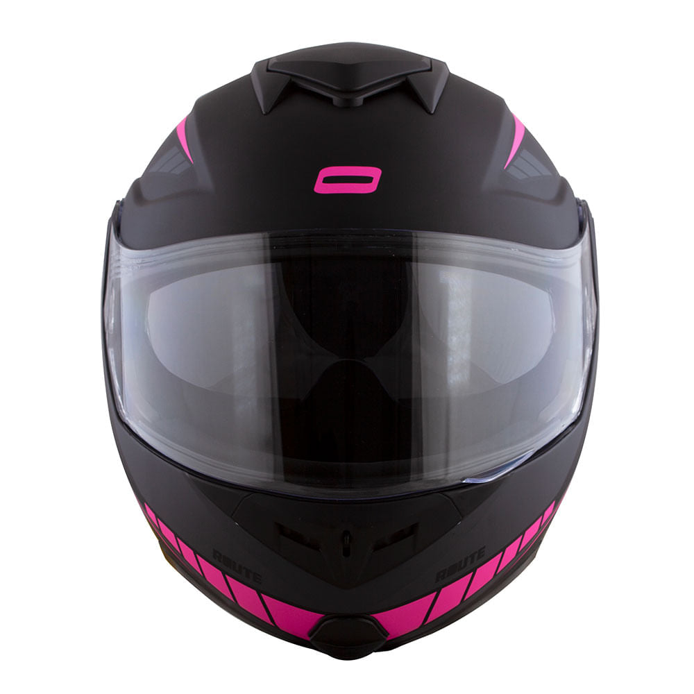 CAPACETE NORISK ROUTE FF345 MOTION PRETO FOSCO/ROSA - Image 6