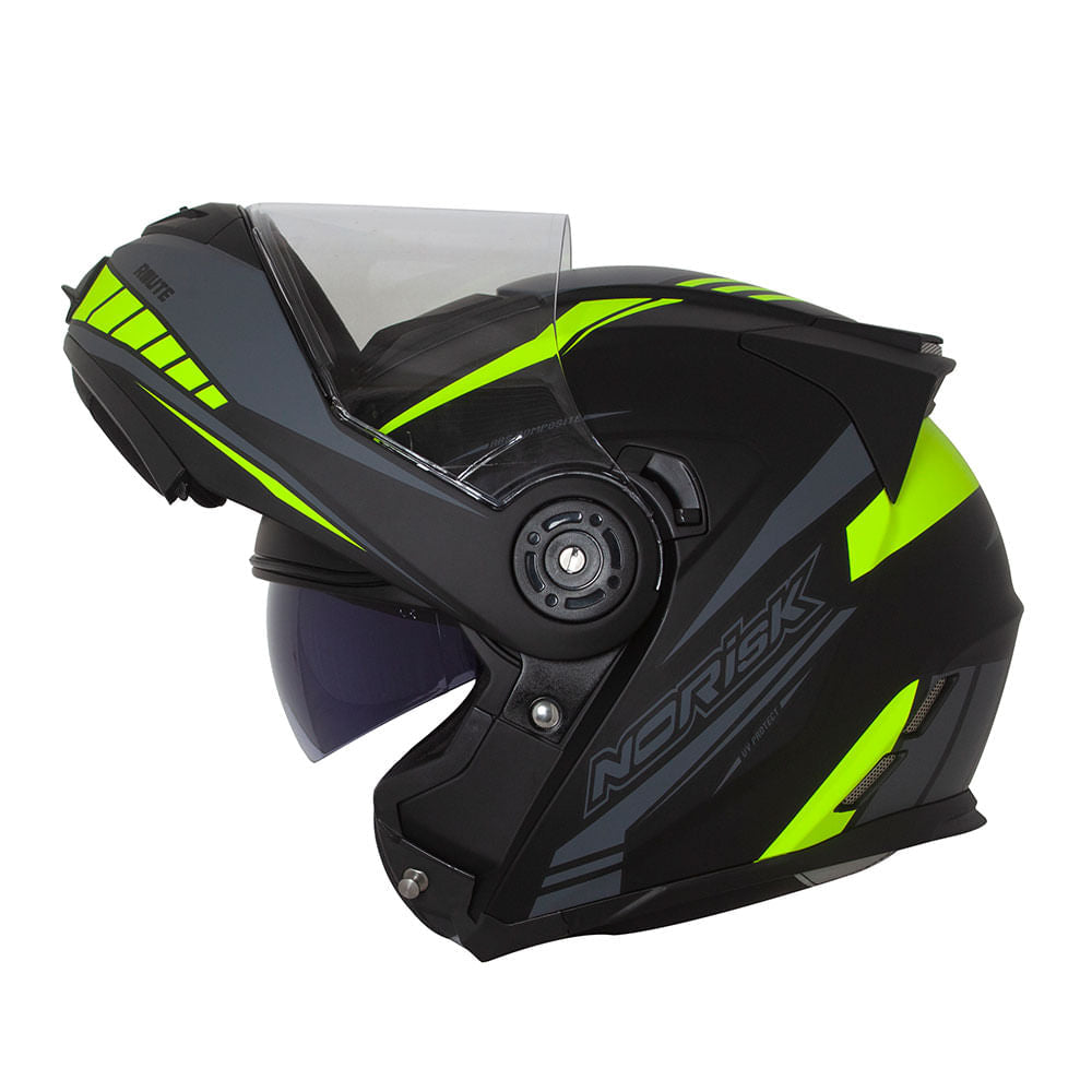 CAPACETE NORISK ROUTE FF345 MOTION PRETO FOSCO/AMARELO - Image 4
