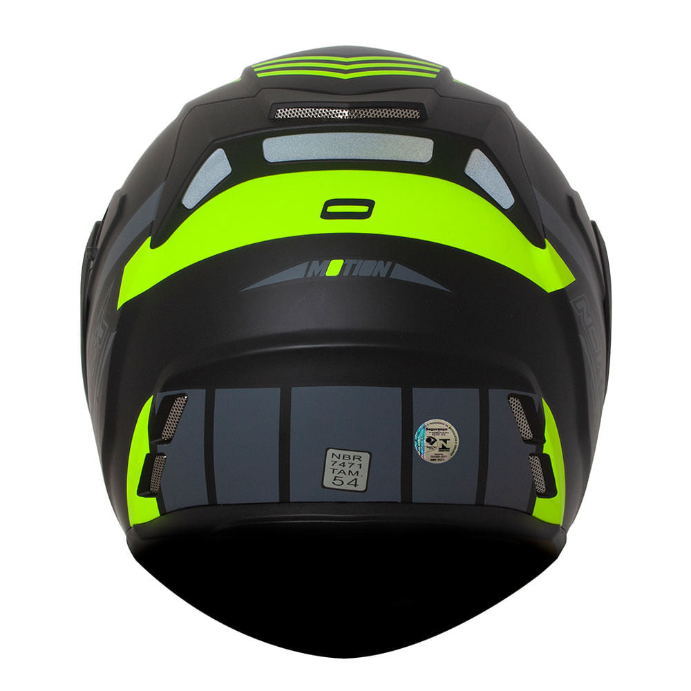 CAPACETE NORISK ROUTE FF345 MOTION PRETO FOSCO/AMARELO - Image 5