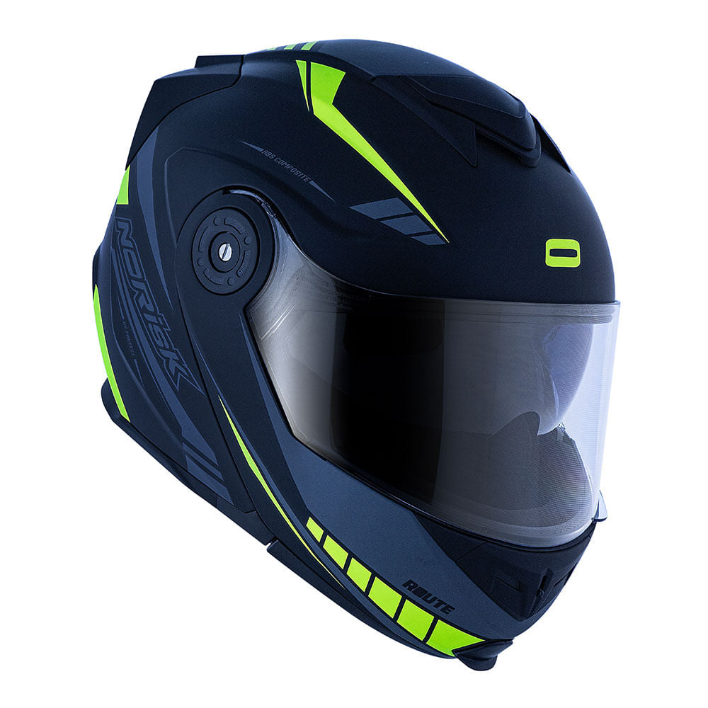 CAPACETE NORISK ROUTE FF345 MOTION PRETO FOSCO/AMARELO - Image 3
