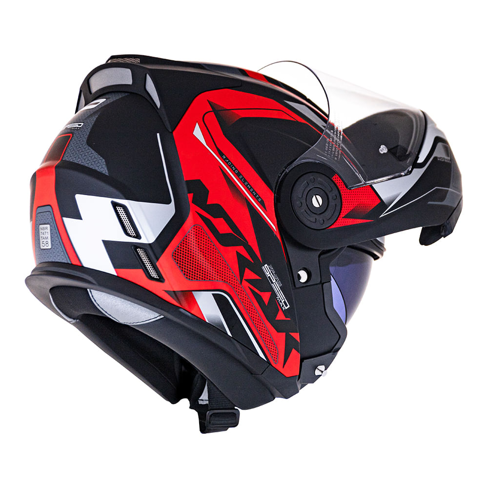 CAPACETE NORISK ROUTE FF345 SPEEDMAX VERMELHO - Image 7