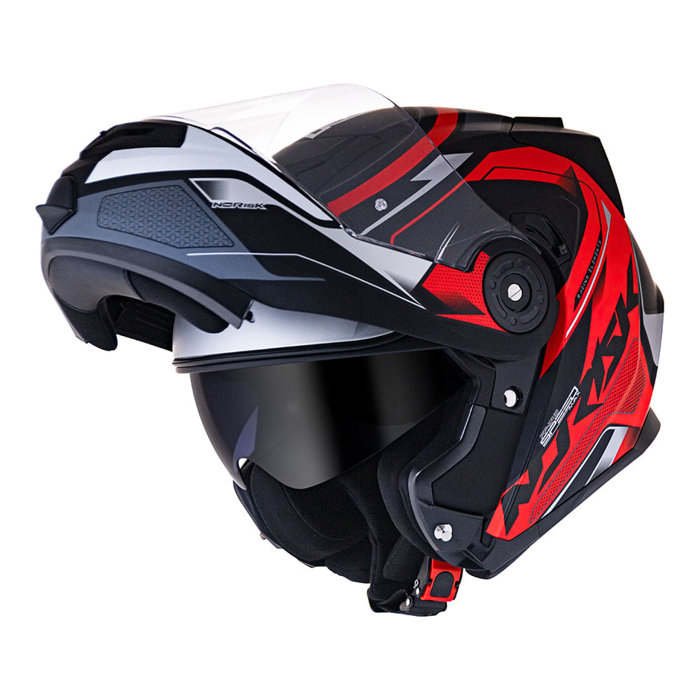 CAPACETE NORISK ROUTE FF345 SPEEDMAX VERMELHO - Image 5