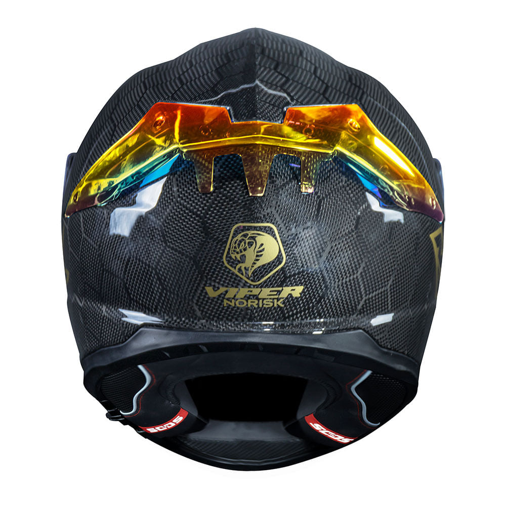 CAPACETE NORISK VIPER GT SNAKE CARBON DOURADO - Image 3
