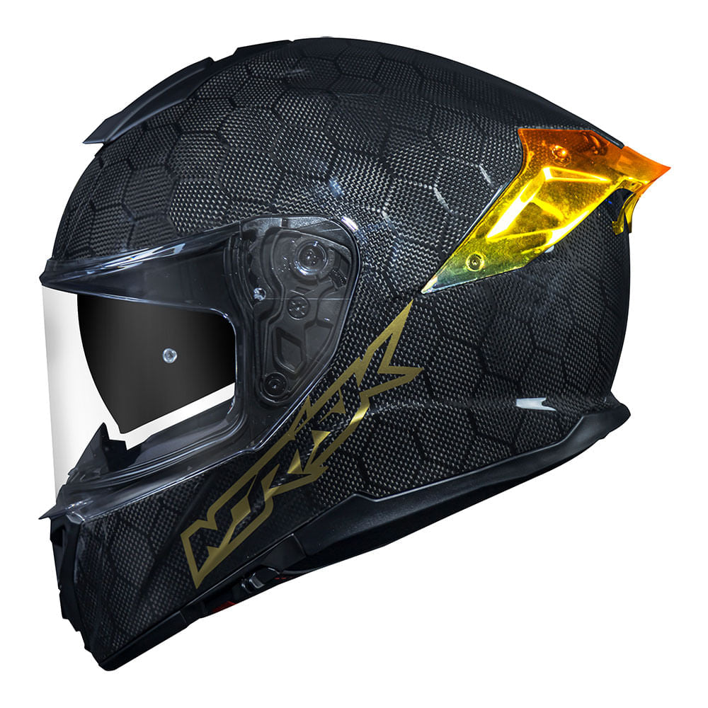 CAPACETE NORISK VIPER GT SNAKE CARBON DOURADO - Image 4
