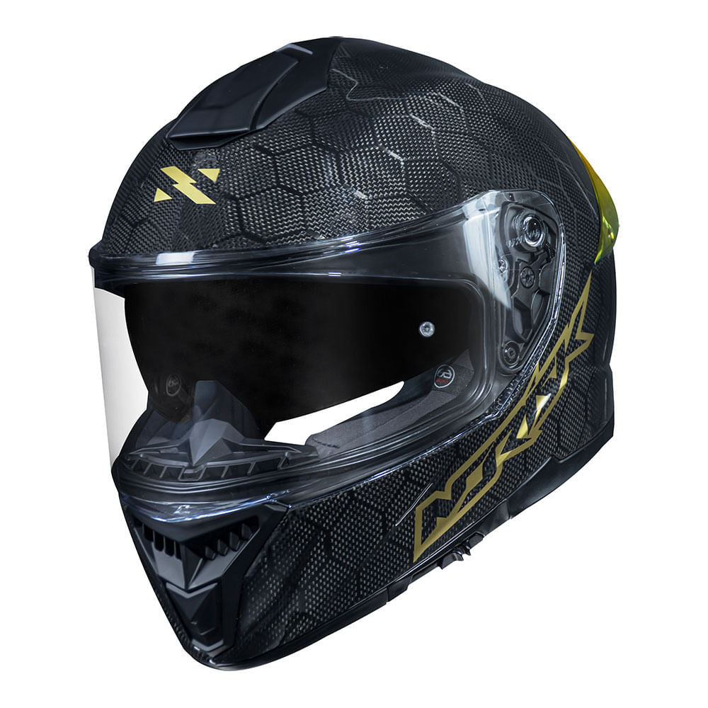 CAPACETE NORISK VIPER GT SNAKE CARBON DOURADO - Image 7
