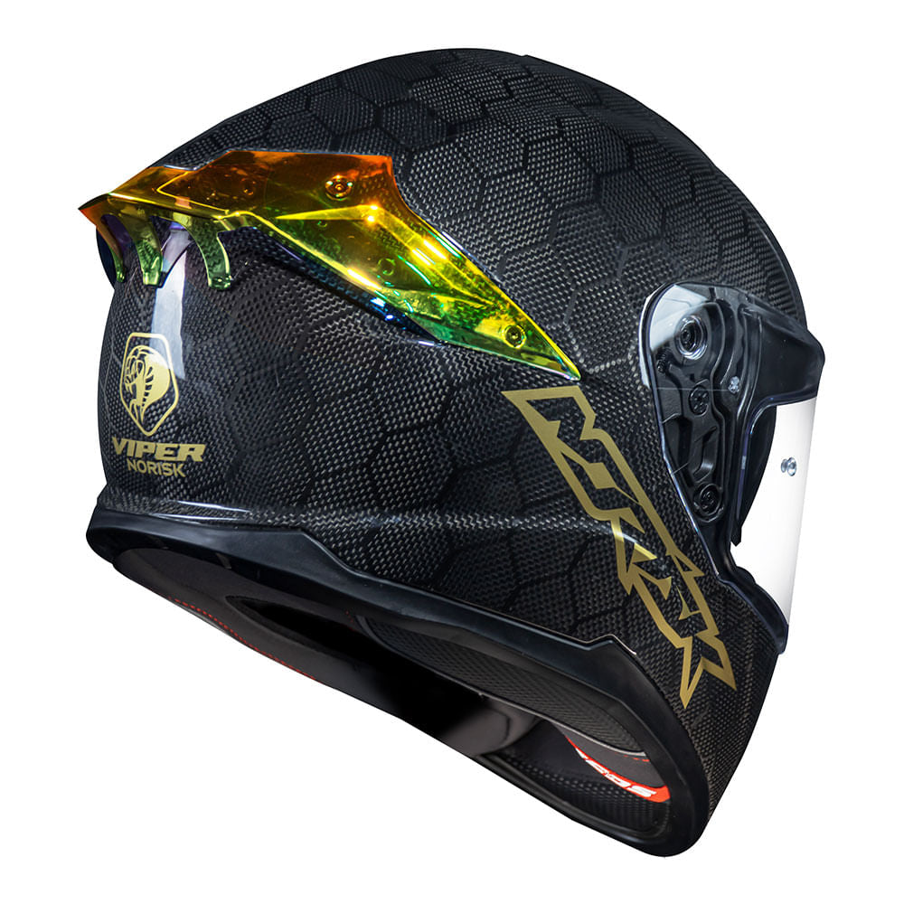 CAPACETE NORISK VIPER GT SNAKE CARBON DOURADO - Image 8