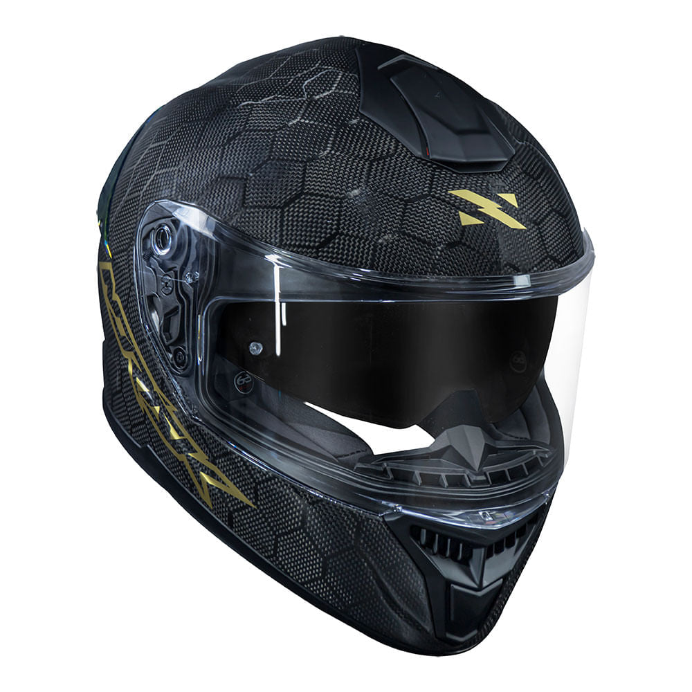 CAPACETE NORISK VIPER GT SNAKE CARBON DOURADO - Image 9