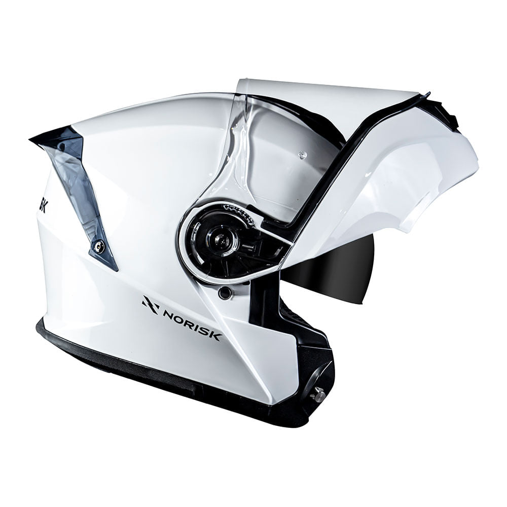 CAPACETE NORISK MOTION MONOCOLOR BRANCO - Image 3