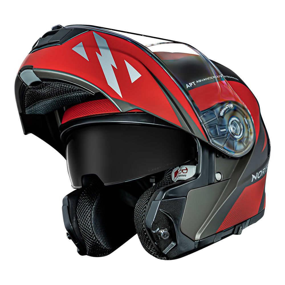 CAPACETE NORISK MOTION DEFENDER VERMELHO - Image 3