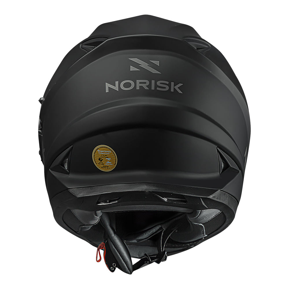 CAPACETE NORISK SOUL MONOCOLOR PRETO FOSCO - Image 5