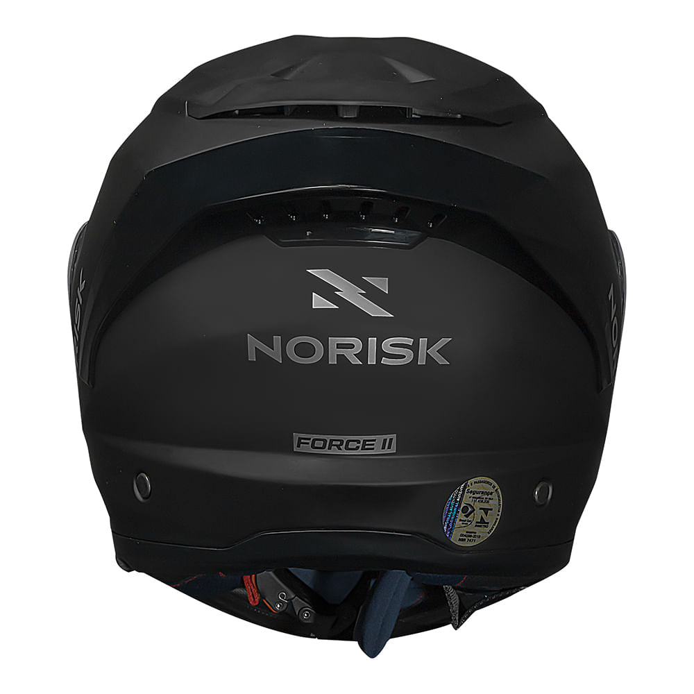 CAPACETE NORISK FORCE II MONOCOLOR PRETO FOSCO - Image 8