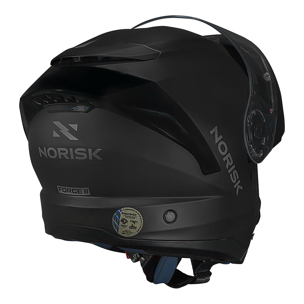 CAPACETE NORISK FORCE II MONOCOLOR PRETO FOSCO - Image 5