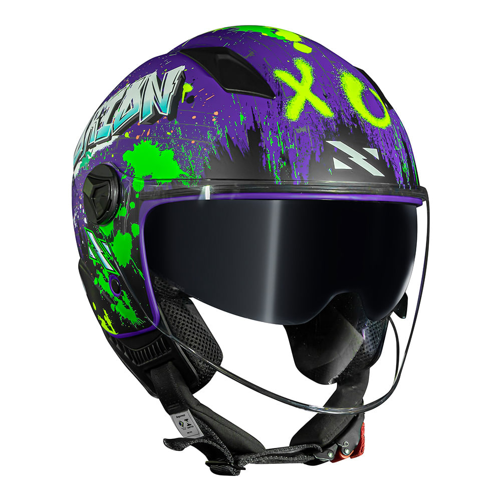 CAPACETE NORISK ORION SV SHINE ROXO FOSCO - Image 4