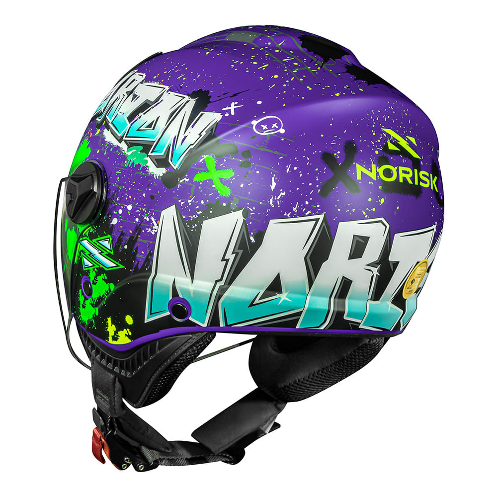 CAPACETE NORISK ORION SV SHINE ROXO FOSCO - Image 5