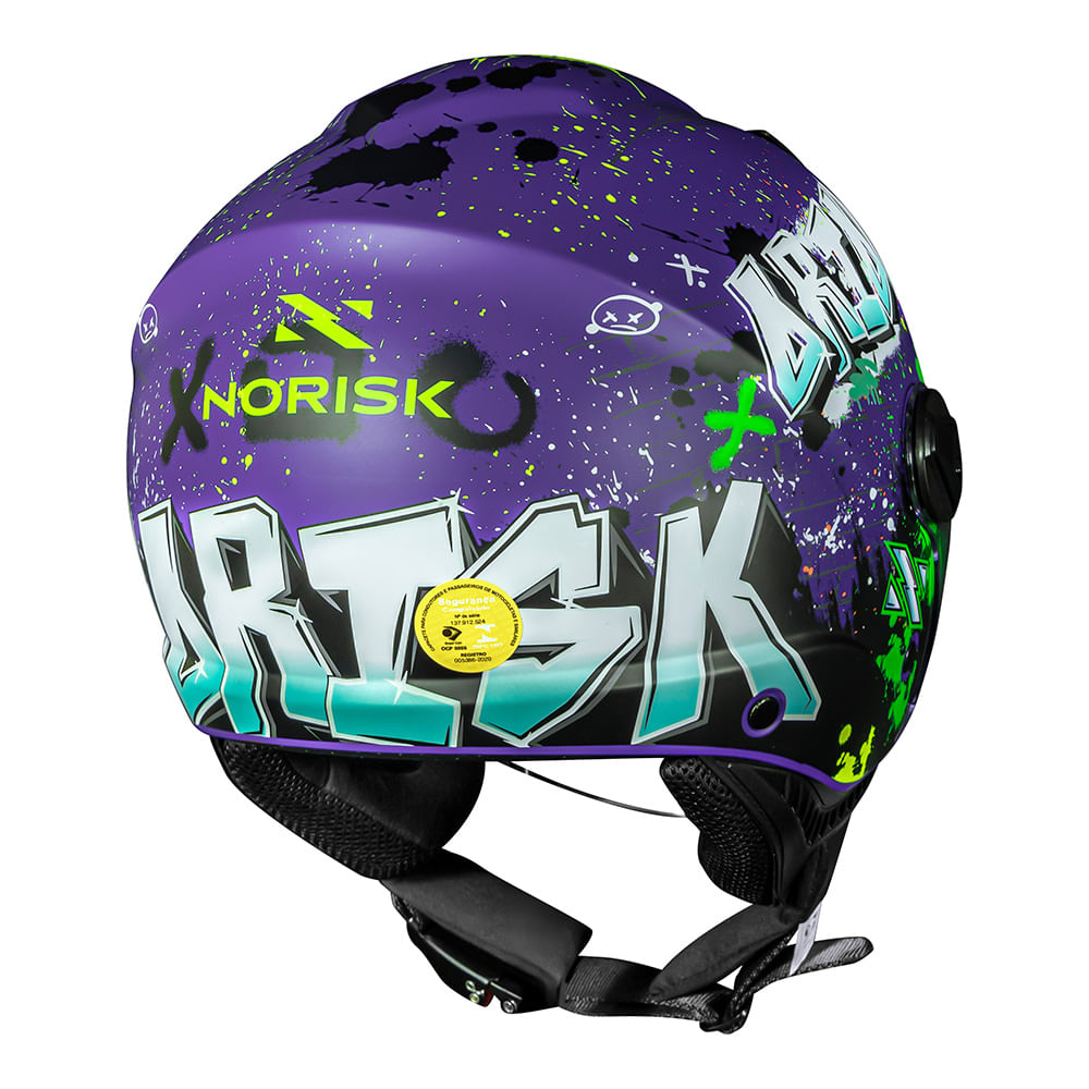 CAPACETE NORISK ORION SV SHINE ROXO FOSCO - Image 6