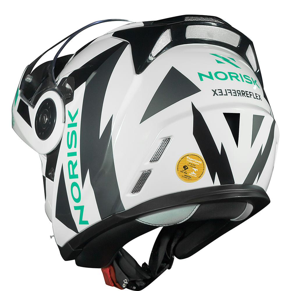 CAPACETE NORISK ROUTE FF345 REFLEX BRANCO - Image 8